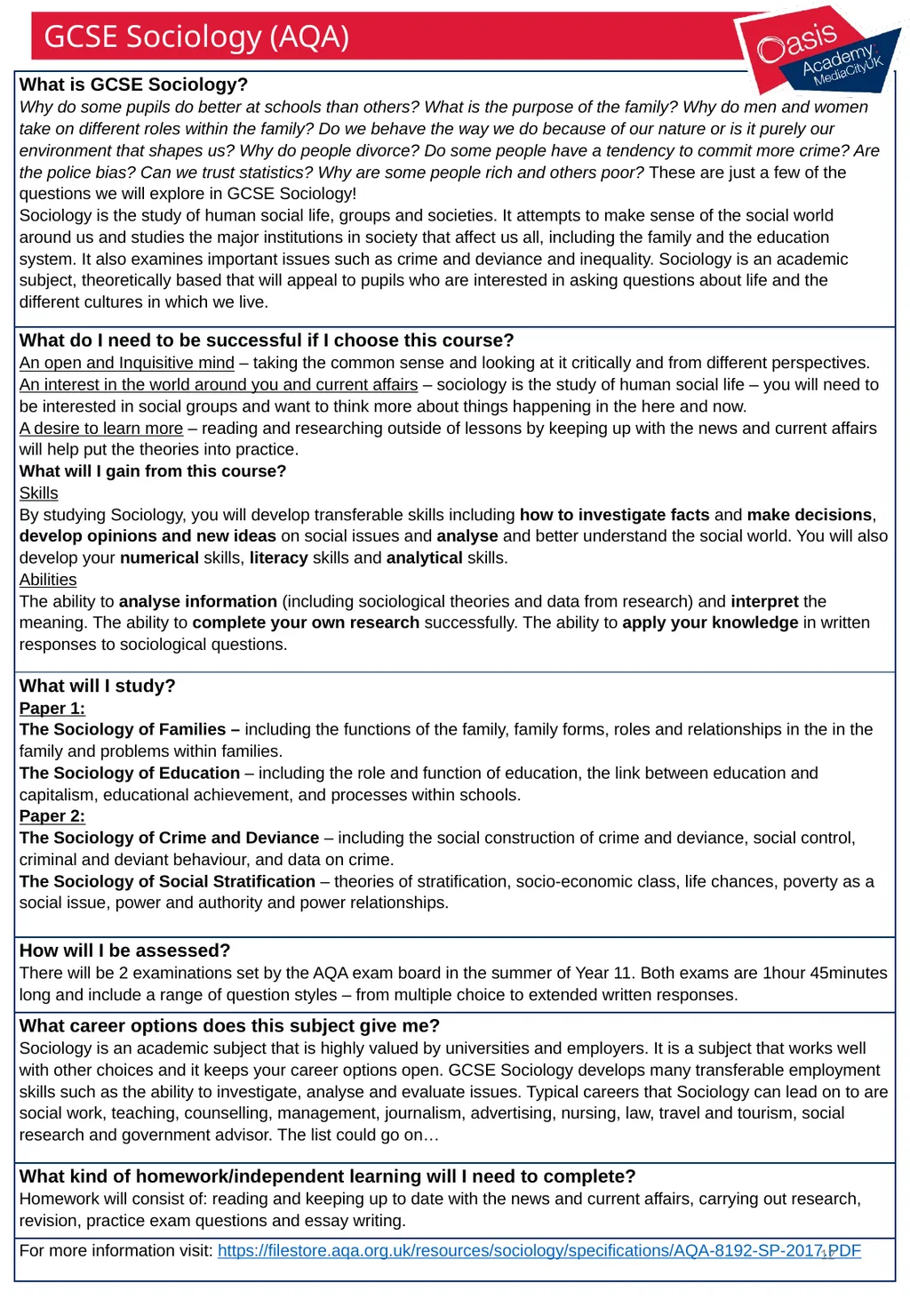 Options Booklet 2025 1 2 A curriculum overview - slide 12 of 22