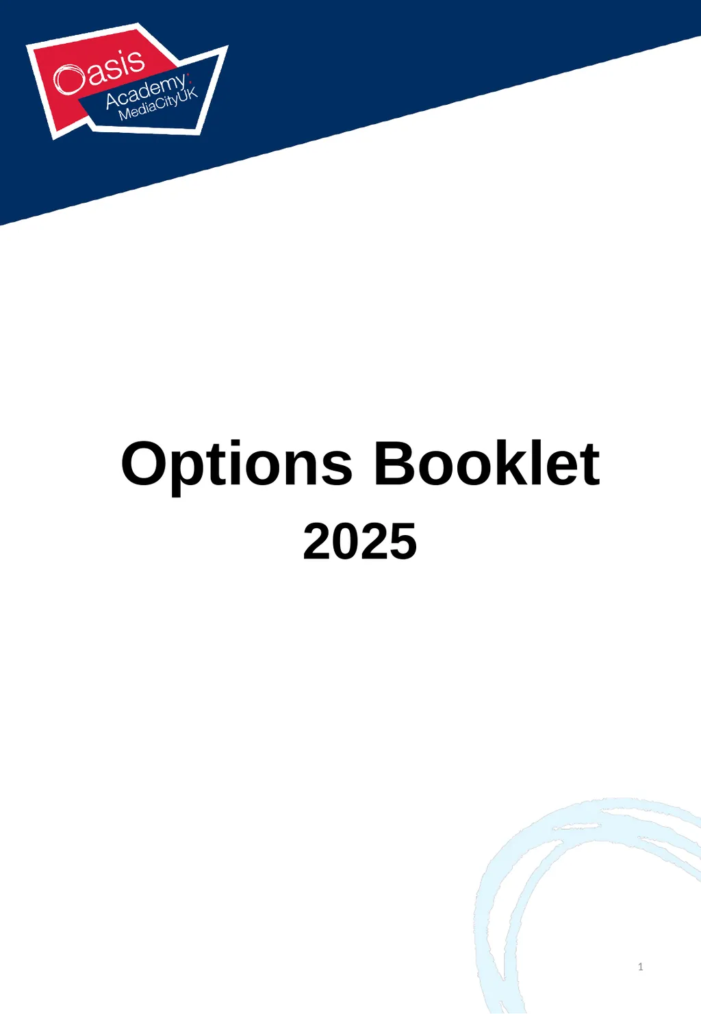Options Booklet 2025 1 2 A curriculum overview - slide 1 of 22