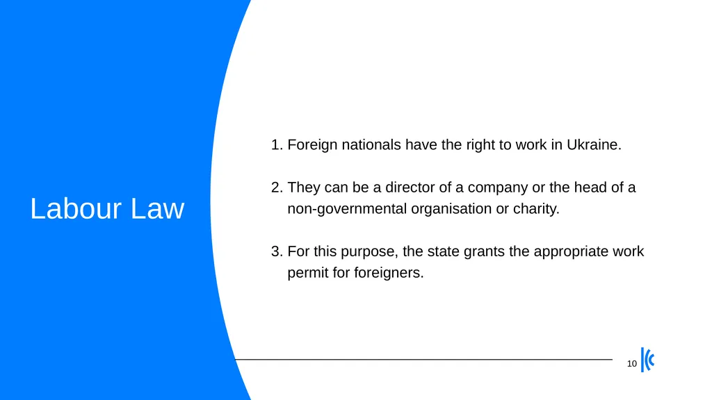 Legal, IP, Local Presence, Banking & Tax - slide 10 of 16
