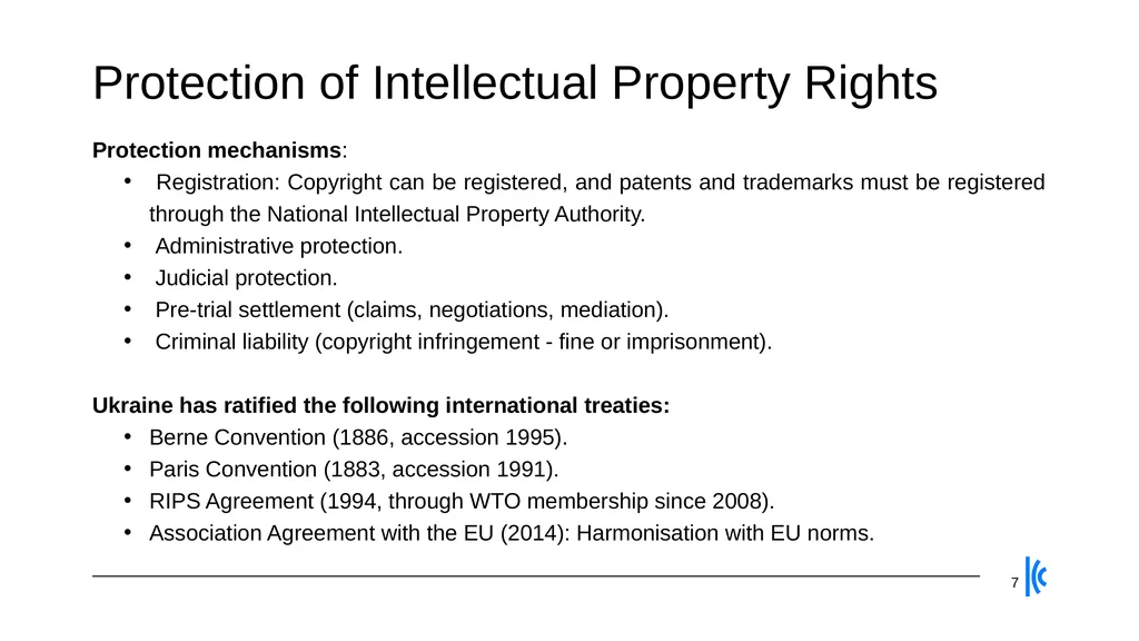 Legal, IP, Local Presence, Banking & Tax - slide 7 of 16