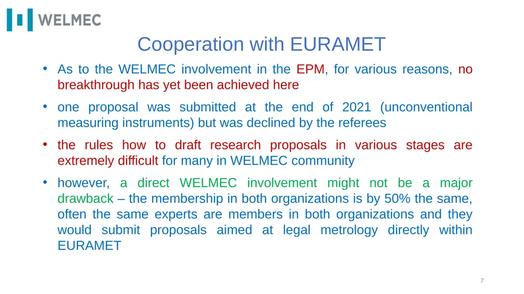 WELMEC e.V. – highlights 2021 - 2022 Pavel - slide 7 of 22