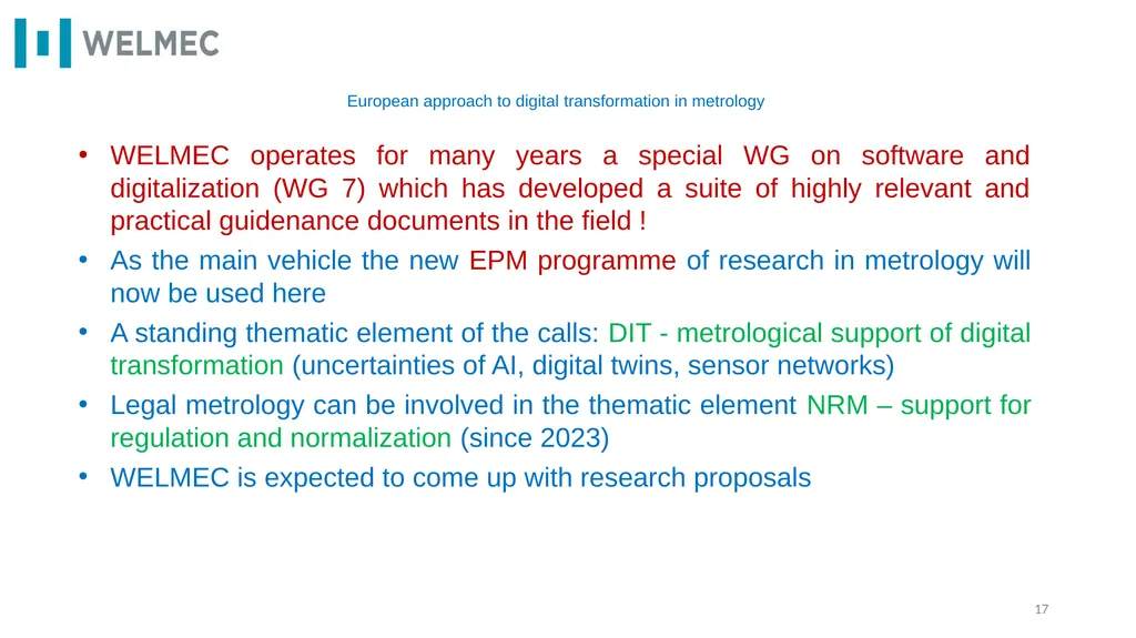 WELMEC e.V. – highlights 2021 - 2022 Pavel - slide 17 of 22