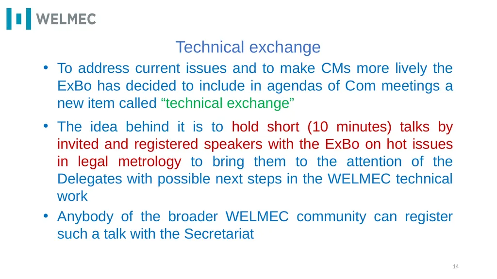 WELMEC e.V. – highlights 2021 - 2022 Pavel - slide 14 of 22