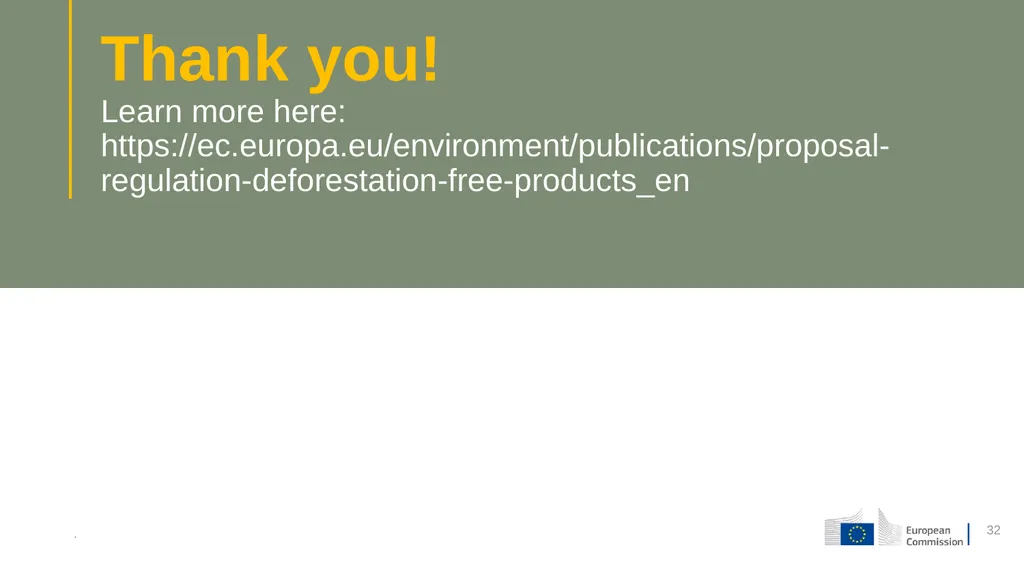 1 Proposal for a Regulation on the making - slide 32 of 32
