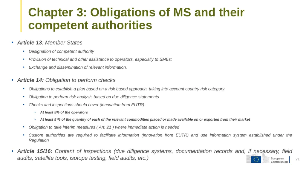 1 Proposal for a Regulation on the making - slide 21 of 32