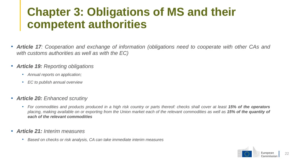 1 Proposal for a Regulation on the making - slide 22 of 32