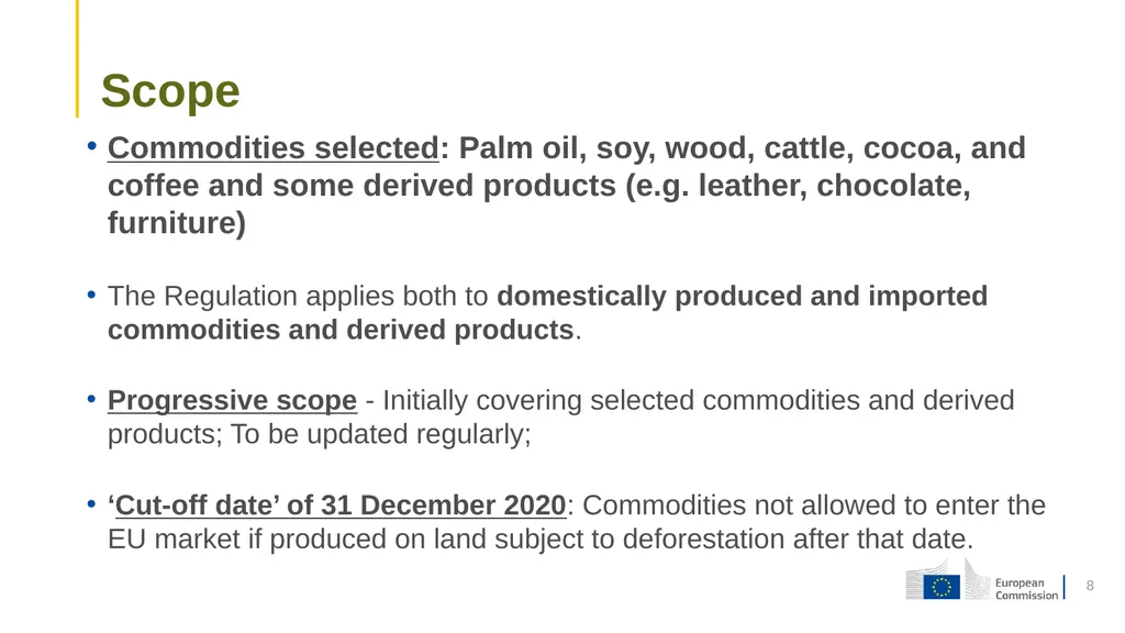 1 Proposal for a Regulation on the making - slide 8 of 32