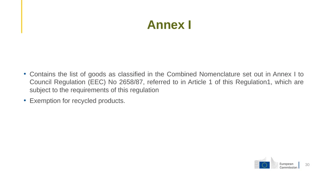 1 Proposal for a Regulation on the making - slide 30 of 32