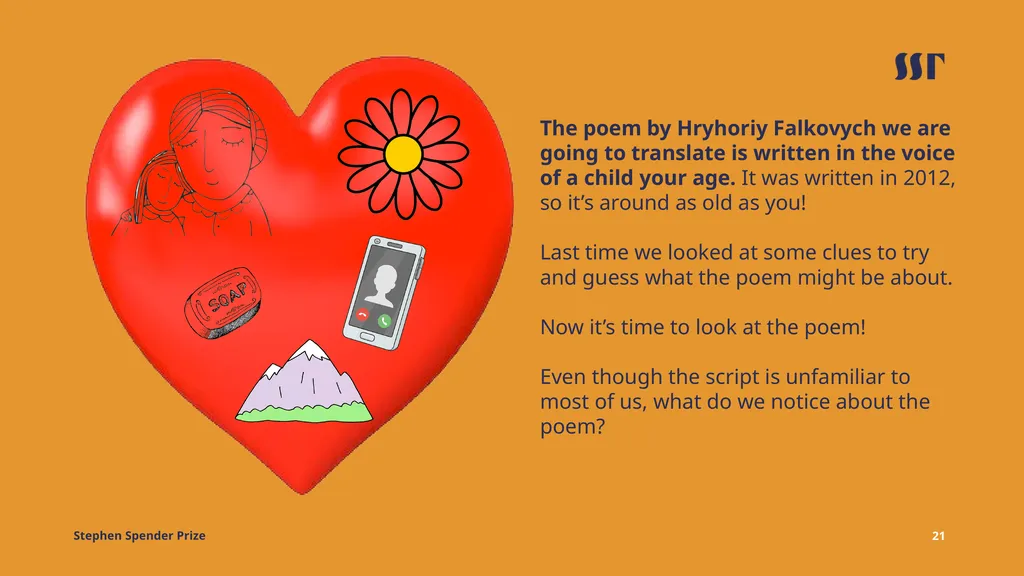 1 Session One Creative Translation Poetry Project: - slide 21 of 35