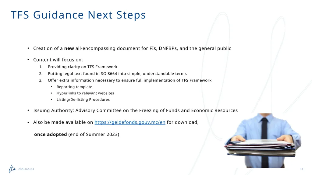 AML Tuesday’s Session #19 on: TFS Regulation, - slide 15 of 20