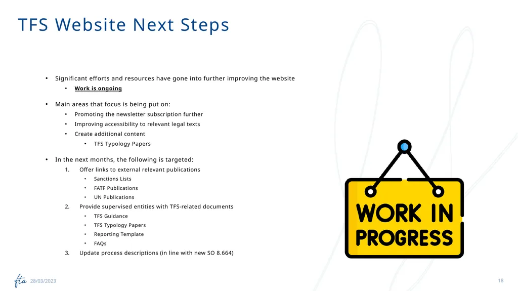 AML Tuesday’s Session #19 on: TFS Regulation, - slide 18 of 20