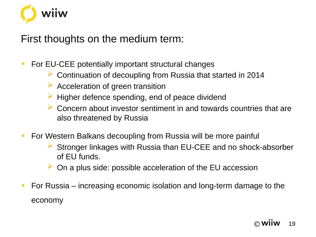 Summer Forecasts for CESEE: Impressive resilience - slide 19 of 21