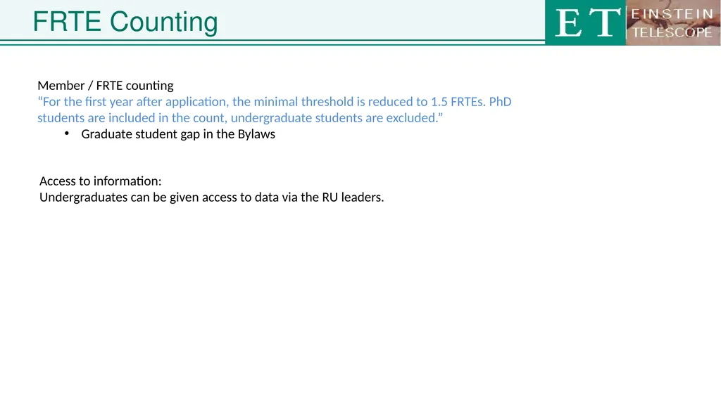 Einstein Telescope Collaboration Board ET - slide 9 of 26