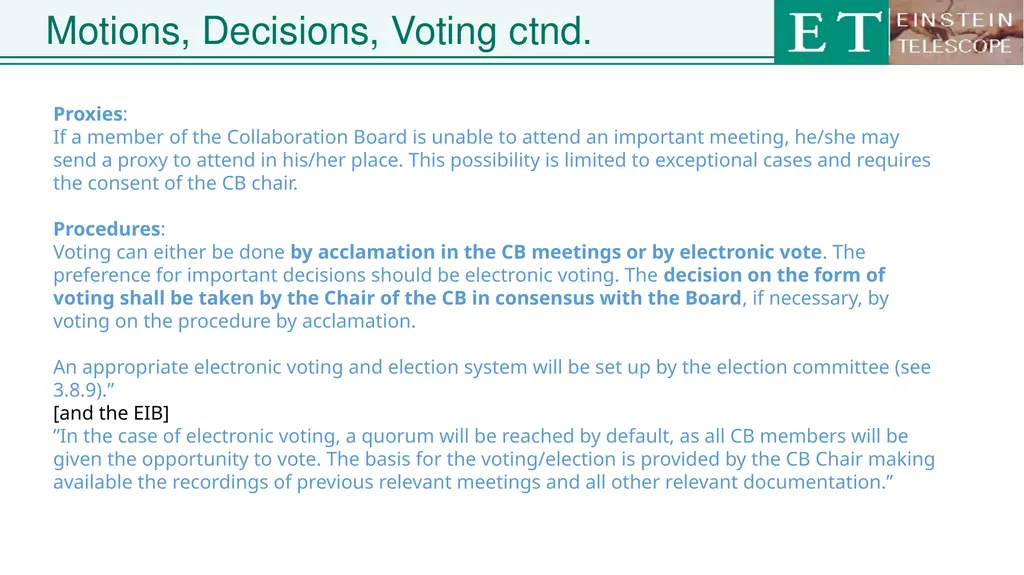 Einstein Telescope Collaboration Board ET - slide 19 of 26