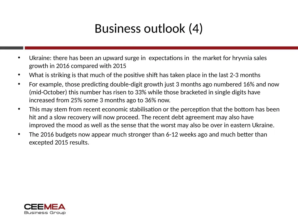 Ukraine Business outlook 2015-19 Quarterly update - slide 15 of 31