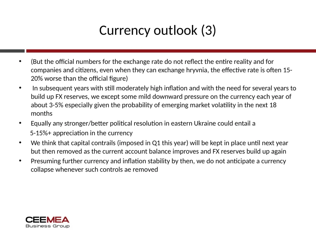 Ukraine Business outlook 2015-19 Quarterly update - slide 29 of 31
