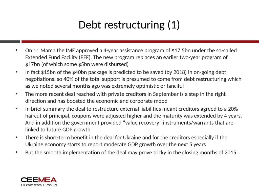 Ukraine Business outlook 2015-19 Quarterly update - slide 6 of 31