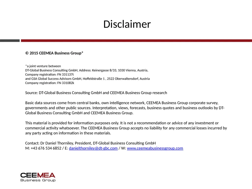 Ukraine Business outlook 2015-19 Quarterly update - slide 31 of 31