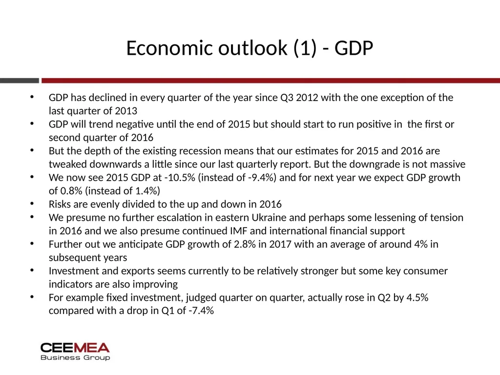 Ukraine Business outlook 2015-19 Quarterly update - slide 20 of 31