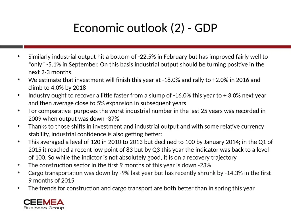 Ukraine Business outlook 2015-19 Quarterly update - slide 21 of 31