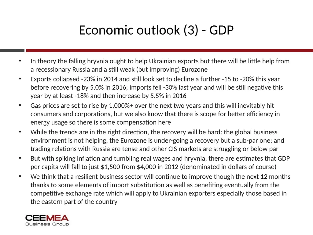 Ukraine Business outlook 2015-19 Quarterly update - slide 22 of 31
