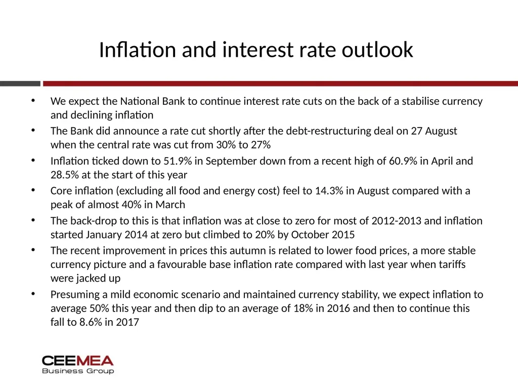 Ukraine Business outlook 2015-19 Quarterly update - slide 26 of 31