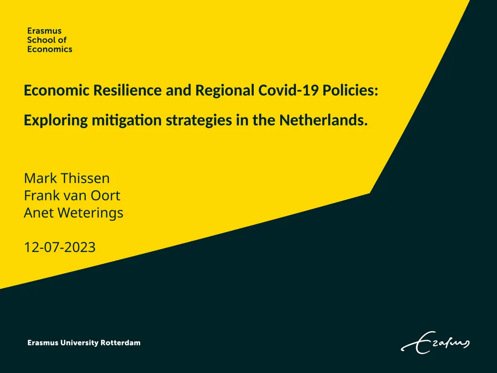 Economic Resilience and Regional Covid-19