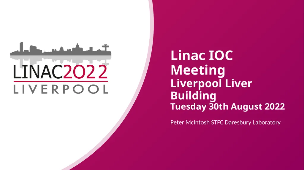 Linac IOC Meeting Liverpool Liver Building Tuesday - slide 1 of 6