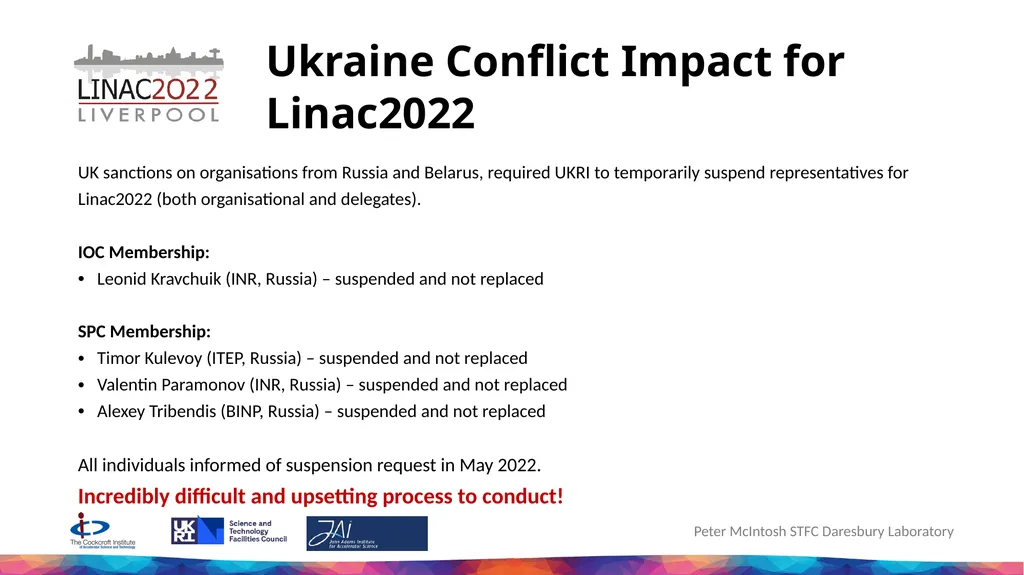 Linac IOC Meeting Liverpool Liver Building Tuesday - slide 5 of 6