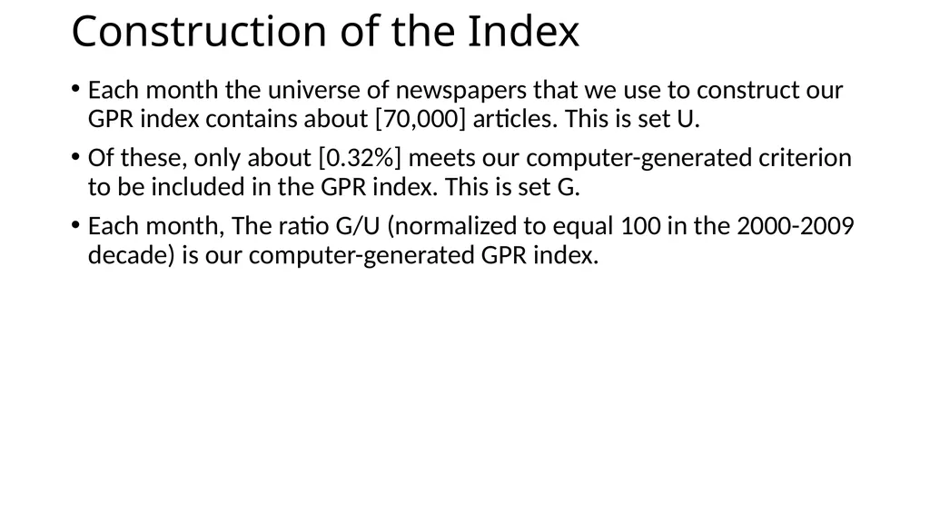 Notes on Constructing the Audit These notes - slide 2 of 20