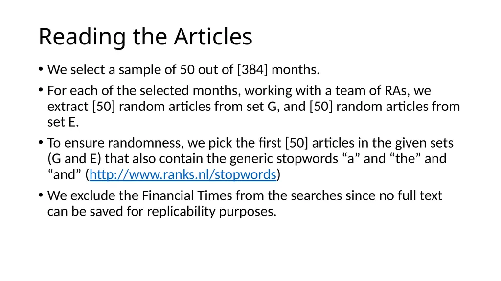 Notes on Constructing the Audit These notes - slide 5 of 20