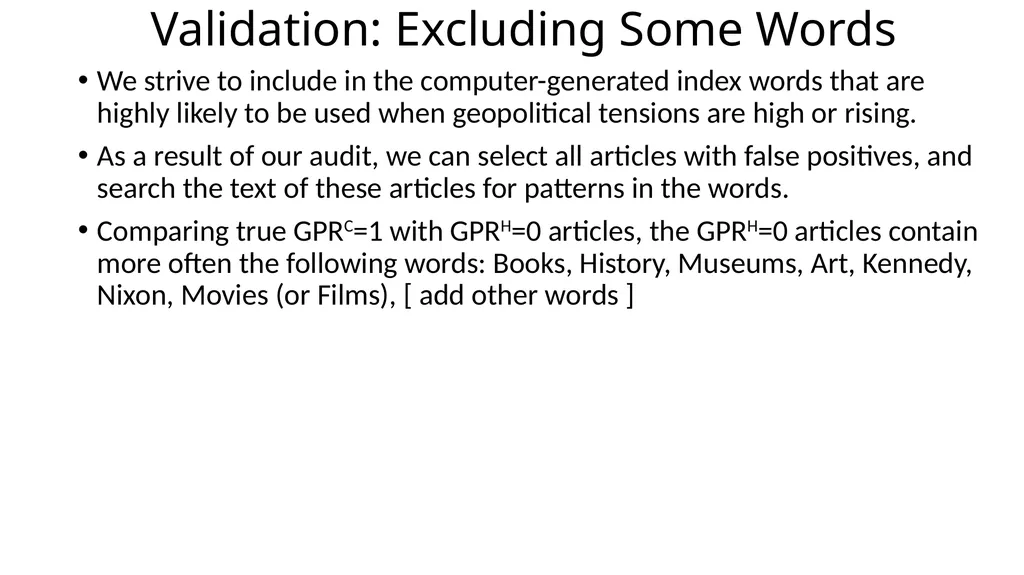 Notes on Constructing the Audit These notes - slide 19 of 20