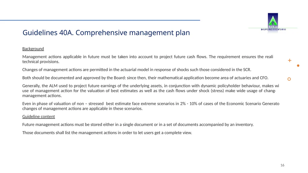 Solvency II changes in technical provisions, - slide 16 of 45