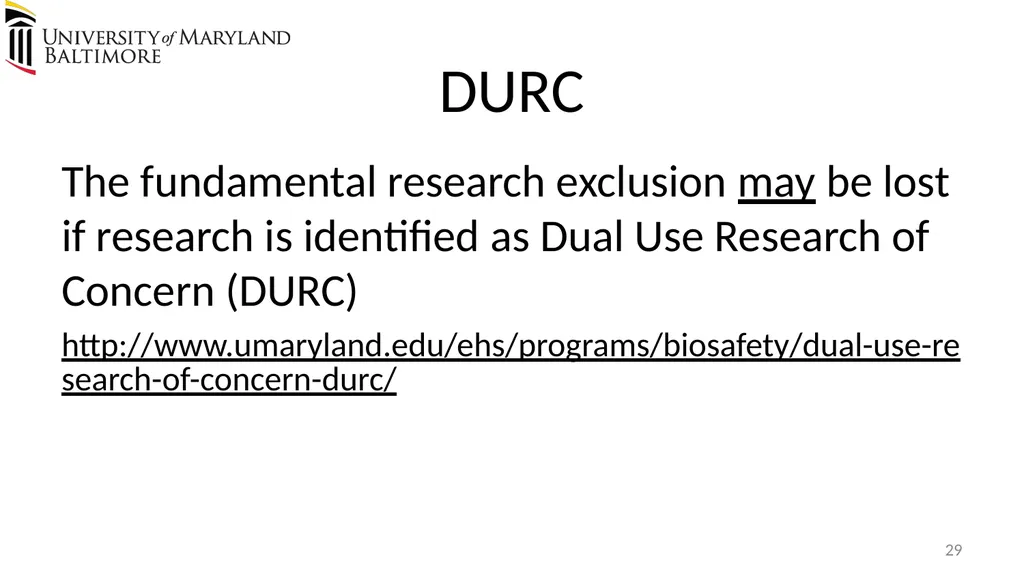 Does UMB export? Complying with the U.S. Export - slide 29 of 68