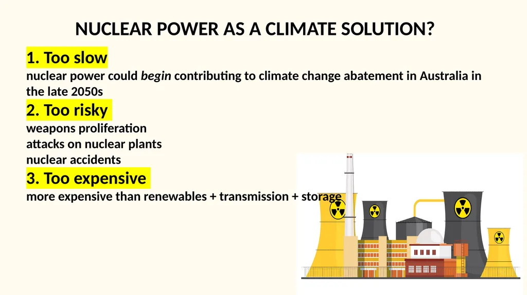 Nuclear Power No Solution to Climate Change - slide 2 of 17