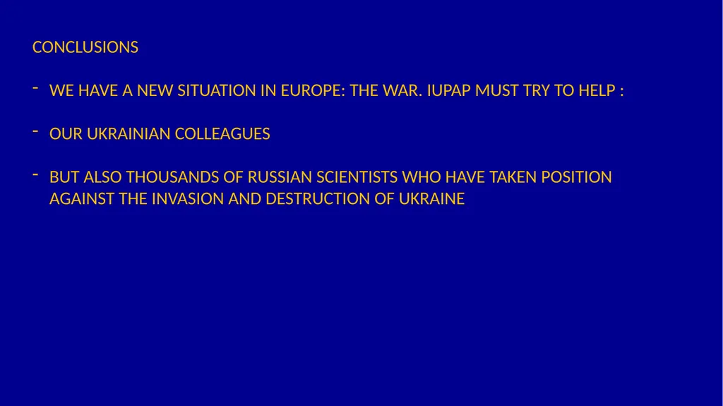 IUPAP 100th ANNIVERSARY TESTIMONIALS FROM THE PAST - slide 14 of 14