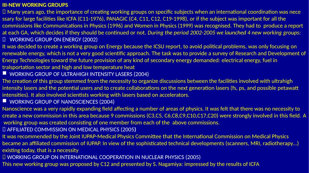 IUPAP 100th ANNIVERSARY TESTIMONIALS FROM THE PAST - slide 8 of 14