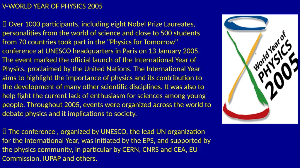 IUPAP 100th ANNIVERSARY TESTIMONIALS FROM THE PAST - slide 9 of 14