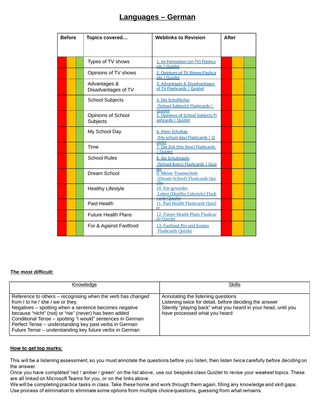 Year 9 June Assessment Revision Guide Revision - slide 11 of 11