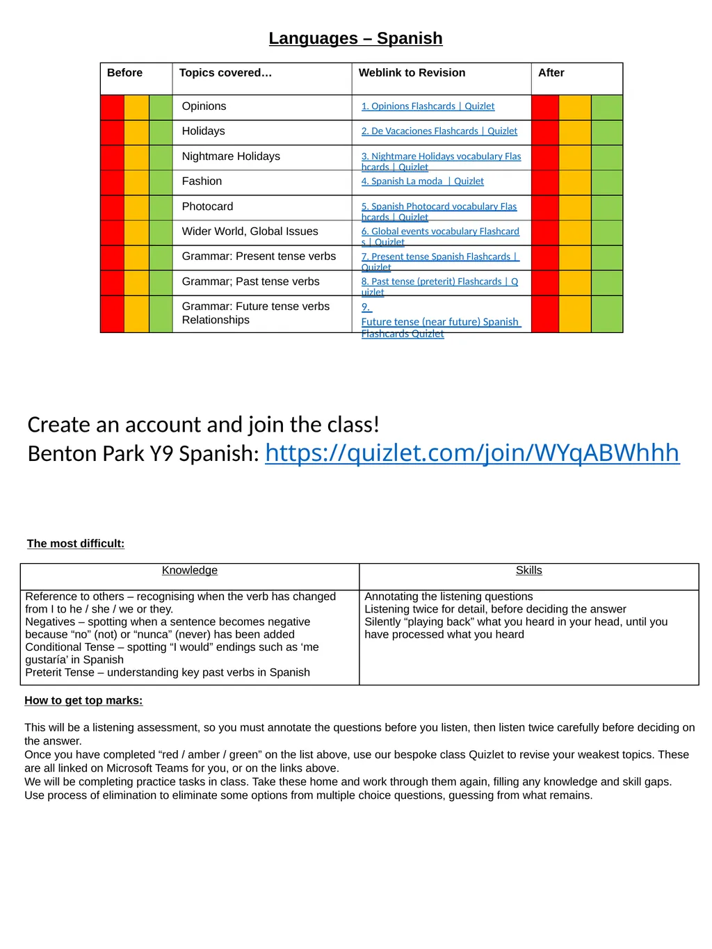 Year 9 June Assessment Revision Guide Revision - slide 10 of 11