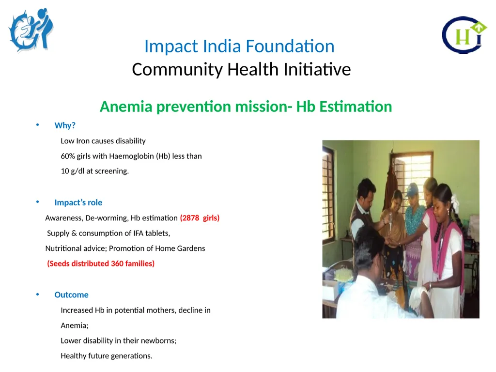 Impact India Foundation Community Health - slide 7 of 20
