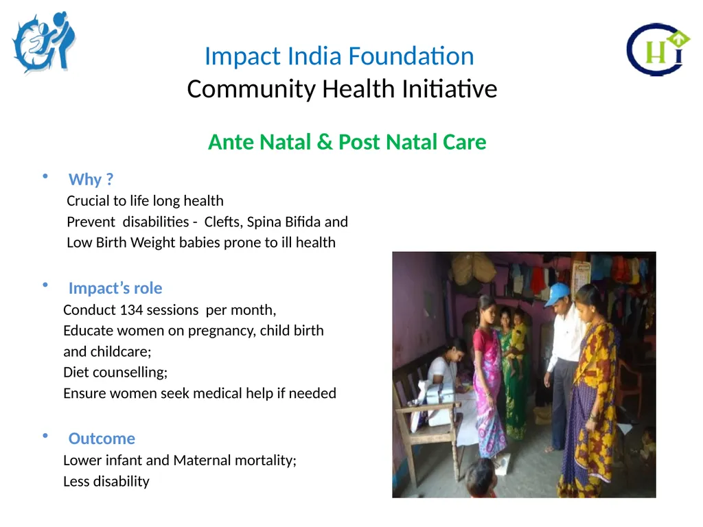 Impact India Foundation Community Health - slide 15 of 20