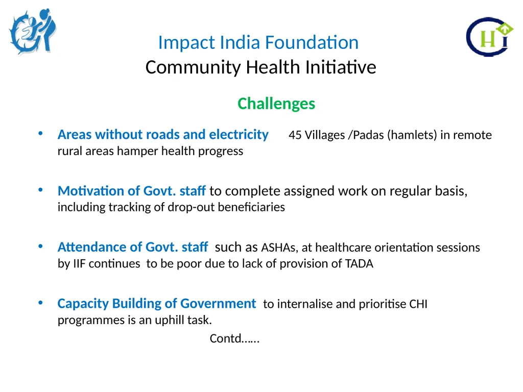 Impact India Foundation Community Health - slide 18 of 20
