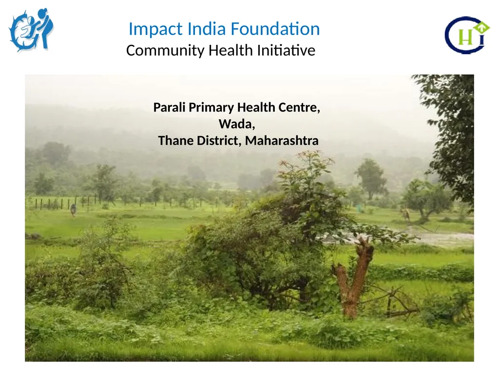 Impact India Foundation Community Health - slide 1 of 20