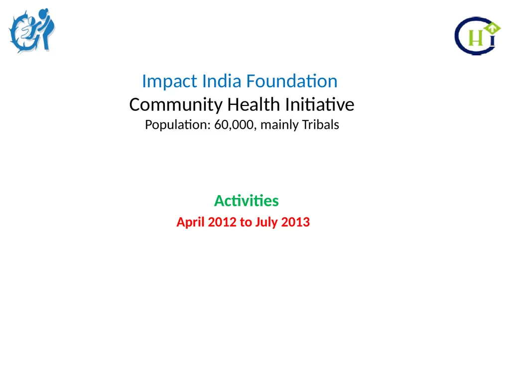 Impact India Foundation Community Health - slide 2 of 20
