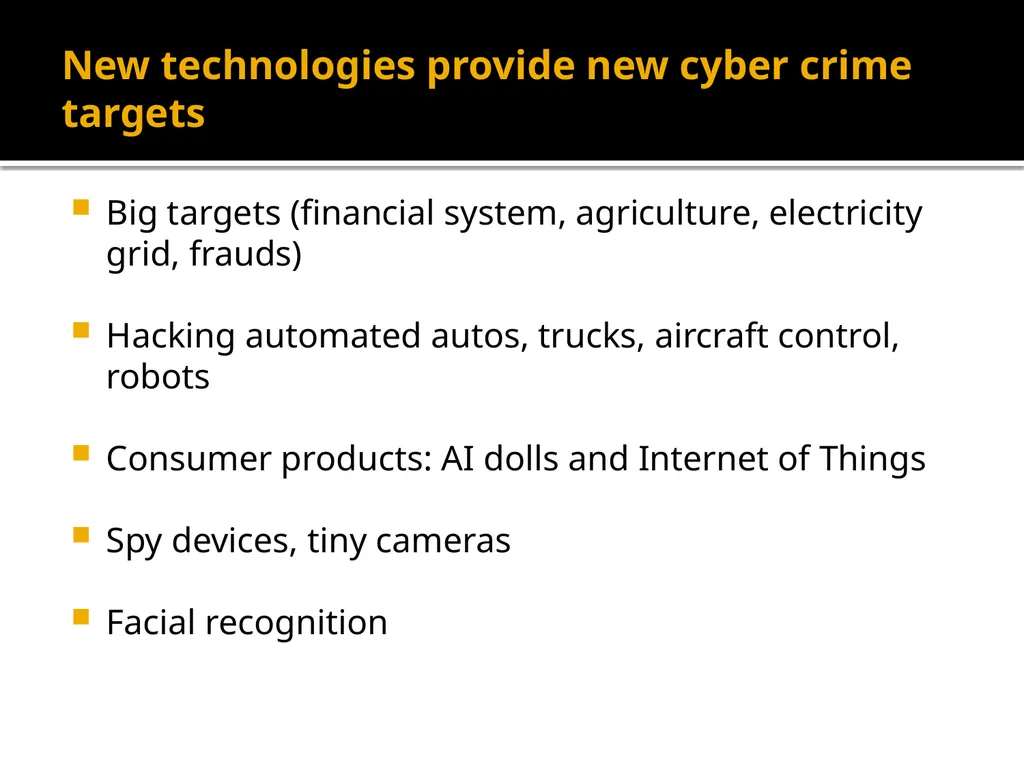 Notes on The Cyber Threat The threat gets worse - slide 12 of 16