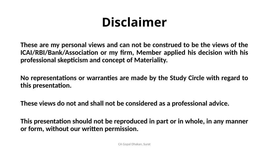 NPA Through Lens of RBI CA Gopal Dhakan M.com., - slide 2 of 43
