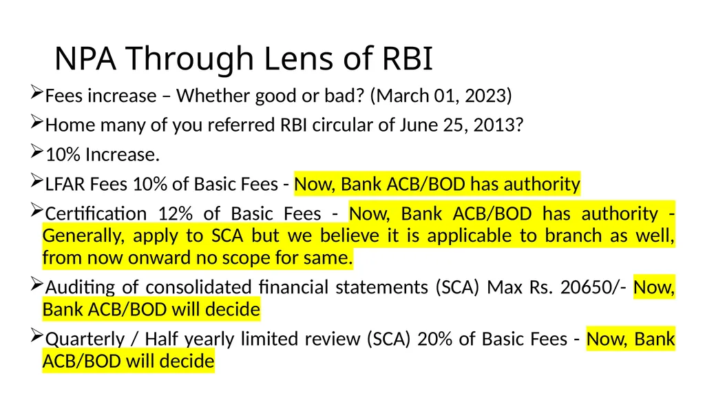 NPA Through Lens of RBI CA Gopal Dhakan M.com., - slide 4 of 43