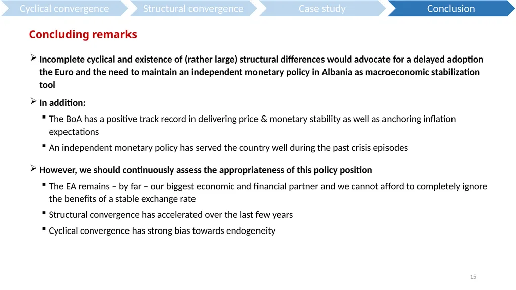 The Scope for an Independent Monetary Policy on - slide 15 of 19