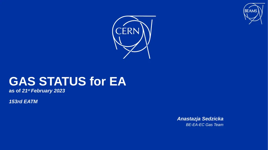 GAS STATUS for EA as of 21st February 2023 153rd - slide 1 of 17